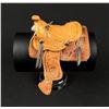 Image 1 : Salesman Sample Tooled Leather Cowboy Saddle