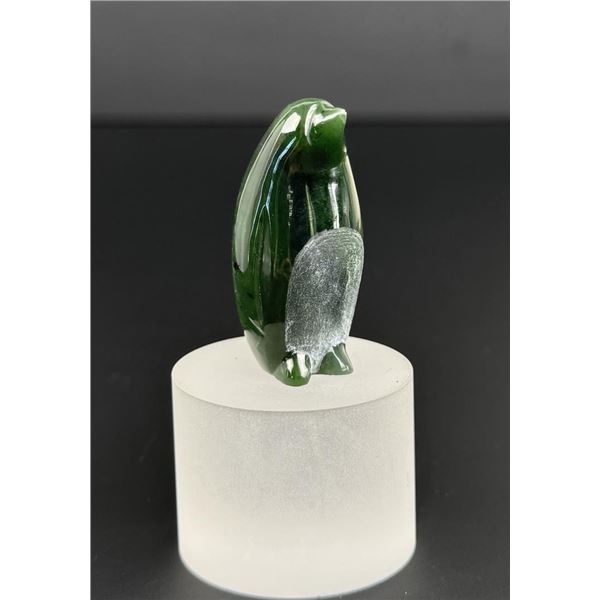 Nephrite Jade Alaskan Penguin Carving