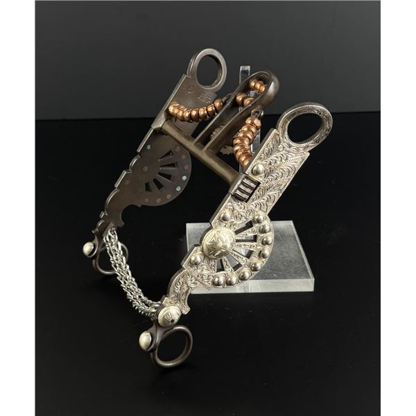 El Gato Silver Overlay Spade Horse Bit