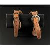 Image 3 : Basket Tooled Leather Cowboy Spur Straps