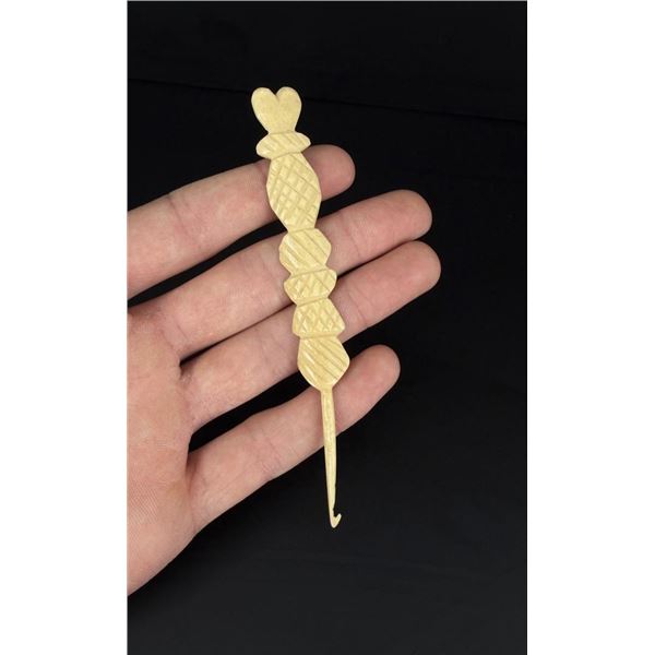 Civil War Whaler Made Whale Bone Crochet Hook