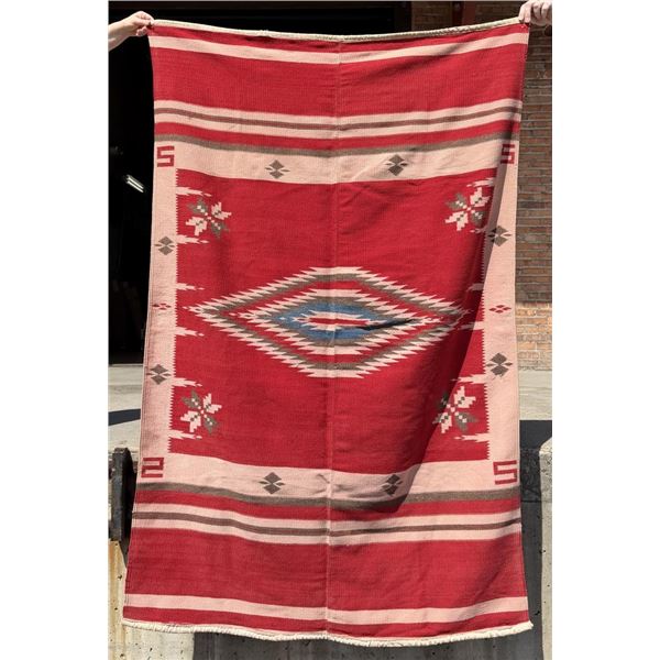 Rio Grande Navajo Indian Saltillo Serape Blanket
