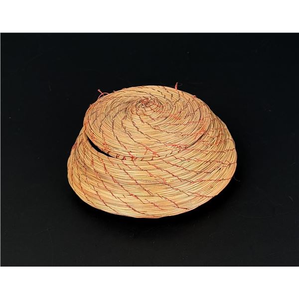 Native American Indian Lidded Basket