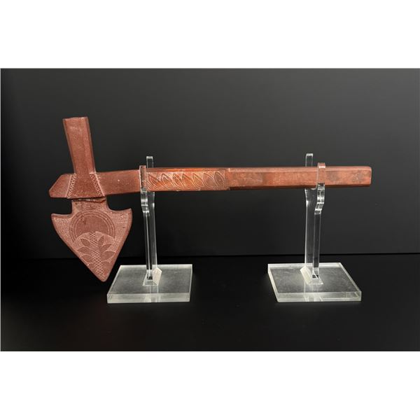 Sioux Indian Catlinite Peace Tomahawk Pipe