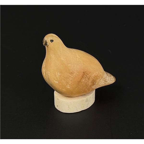 Alaskan Inuit Eskimo Carved Horn Ptarmigan