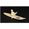Image 1 : Alaskan Inuit Eskimo Carved Bone Kayaker
