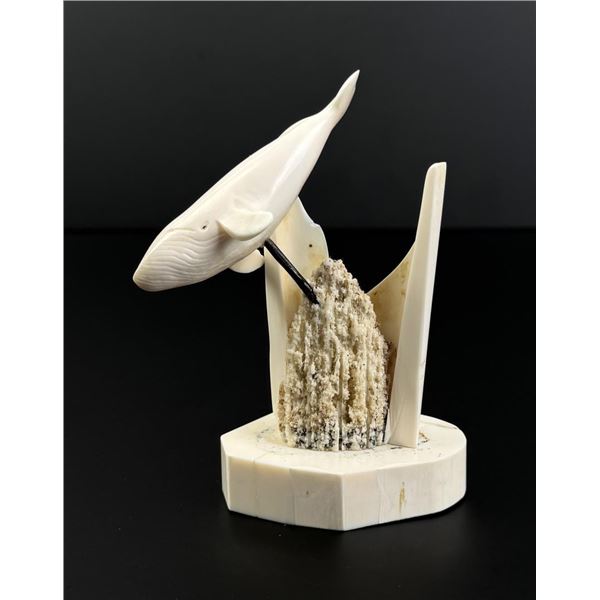 Alaskan Inuit Eskimo Ivory Whale Carving