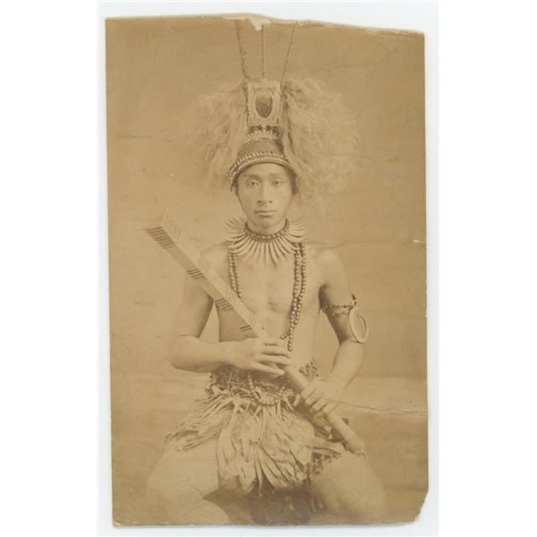 South Pacific Samoan Chief Warrior Photo