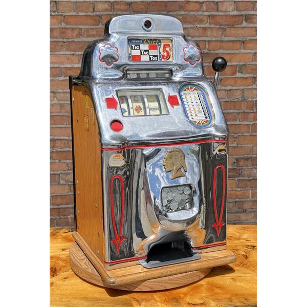 Jennings Chief Tic Tac Toe 5c Slot Machine