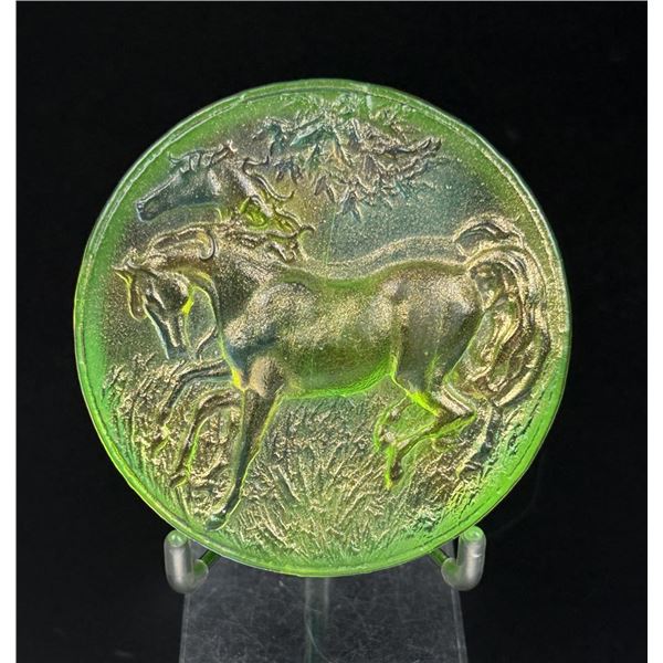 Robin Lehman Dichroic Art Glass Horse Paperweight