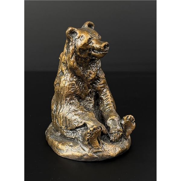 Charles M Russell Montana Sitting Bear Bronze