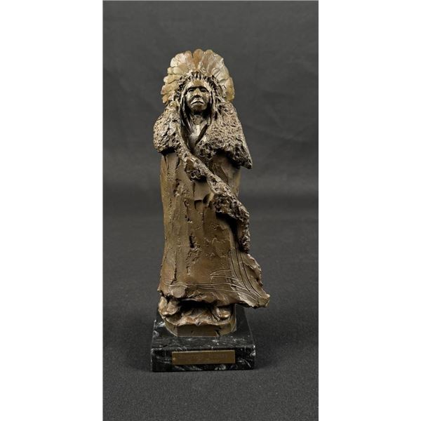 Richard Greeves Indian Chief Spotted Horse Bronze