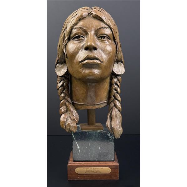 Richard Greeves Salish Woman Bronze