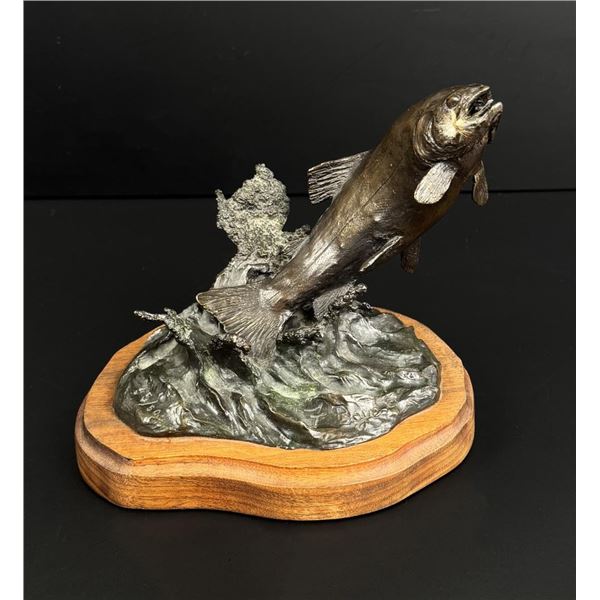 Fred Boyer Montana Leaping Trout Bronze