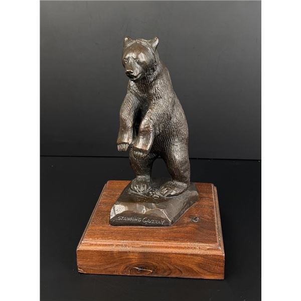 Ace Powell Standing Grizzly Bear Bronze