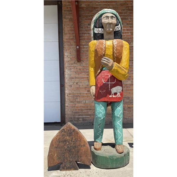 Harvey West Collection Wood Cigar Store Indian