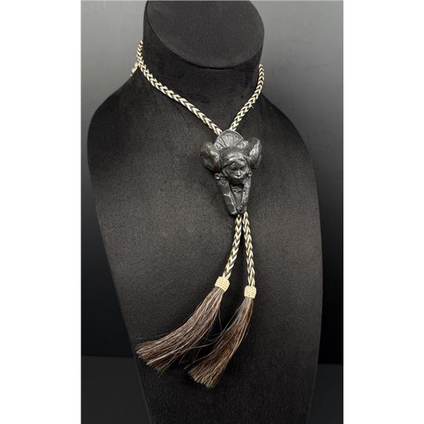 George Carlson 1997 Prix de West Bronze Bolo Tie