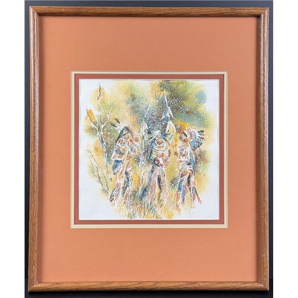 King Kuka Bush Hunters Blackfoot Indian Painting