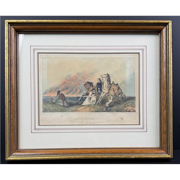 McKenney & Hall Prairie on Fire Lithograph