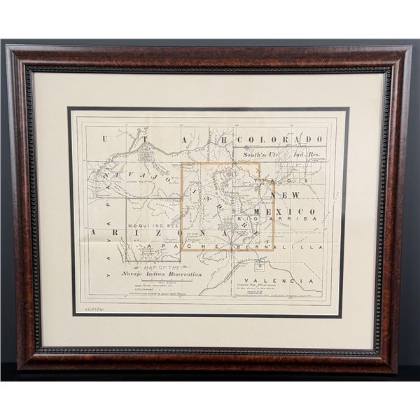 1886 Map of the Navajo Indian Reservation