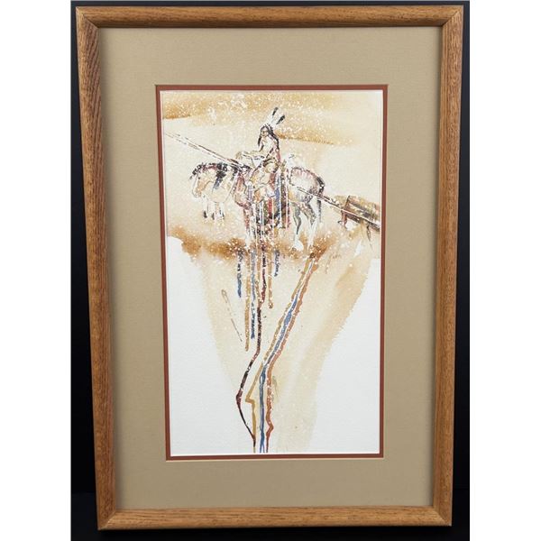 King Kuka Lone Warrior Blackfoot Indian Painting