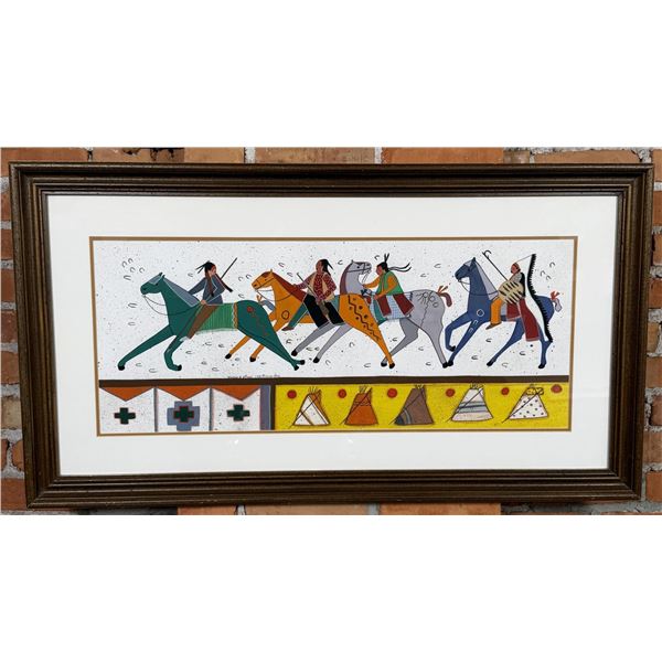 Virginia Alice Stroud Indian War Party Painting