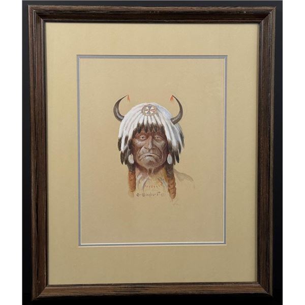 Olaf Wieghorst Buffalo Headdress Painting