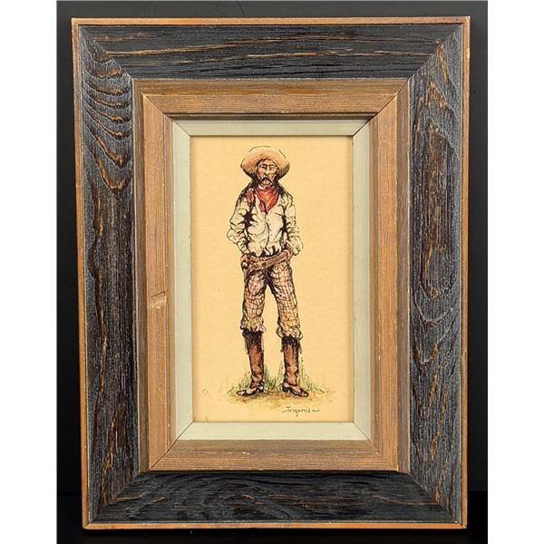 Katherine Trigonis Gunfighter Watercolor Painting