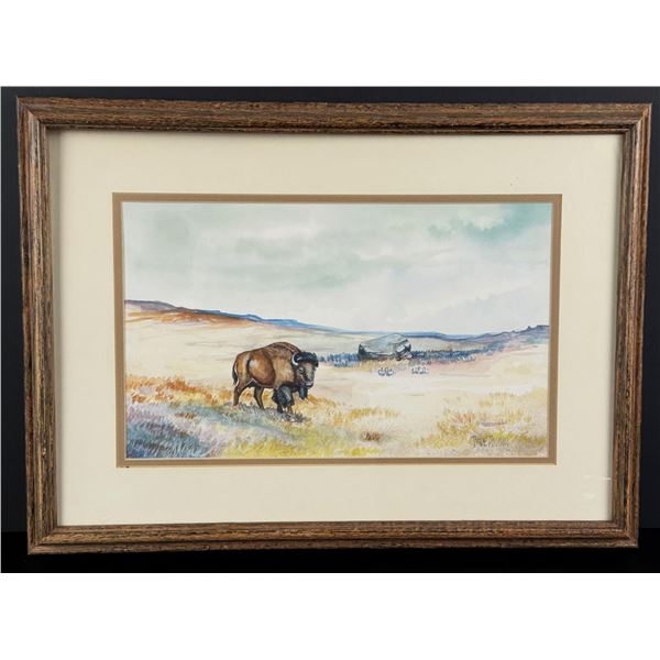 Dave Powell Lone Buffalo Painting