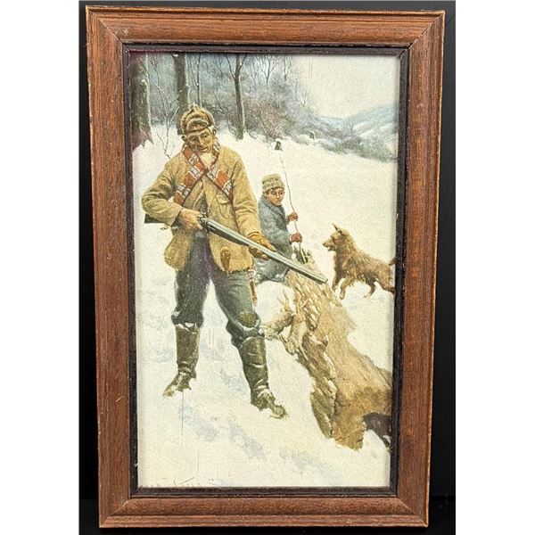 Frank Stick Hunting Lithograph