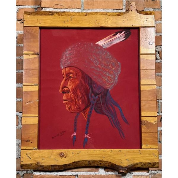 Clarence Basil Cuts the Rope Indian Pastel Drawing