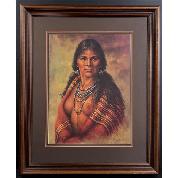 Bill Hampton Nude Indian Princess Print