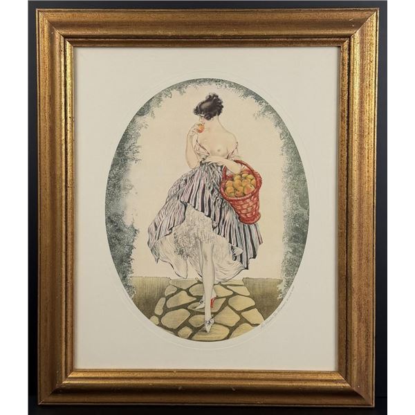 Louis Icart Le Panier De Pommes Print