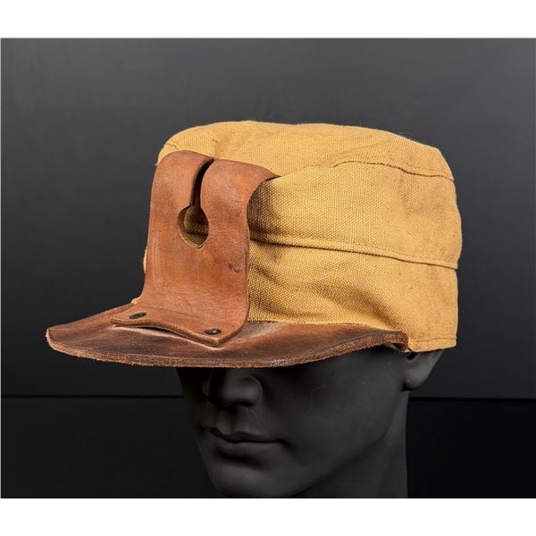 Butte Montana Canvas Leather Miners Carbide Hat