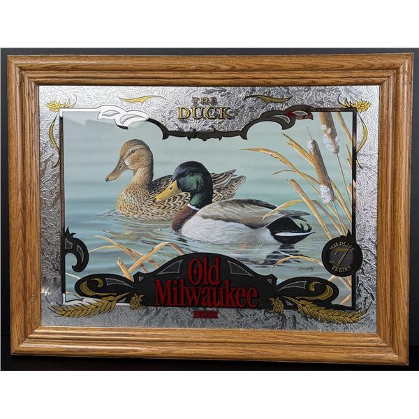 The Duck Old Milwaukee Beer Mirror