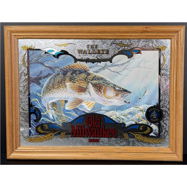The Walleye Old Milwaukee Beer Mirror
