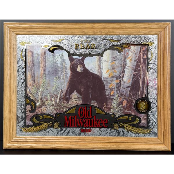The Bear Old Milwaukee Beer Mirror