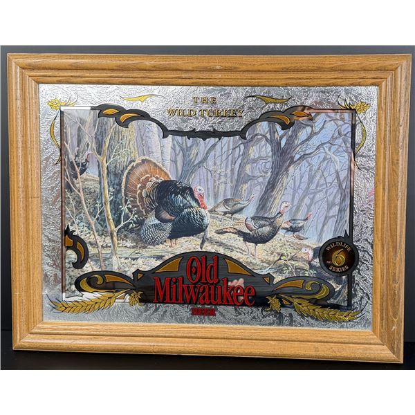 The Wild Turkey Old Milwaukee Beer Mirror