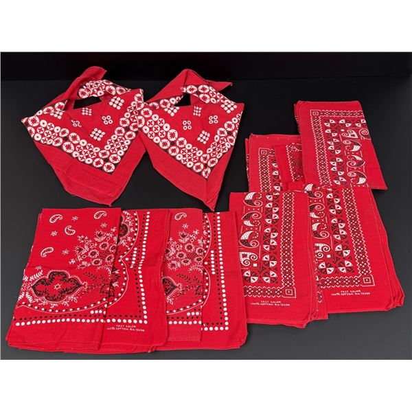Vintage USA Made Color Fast Cowboy Bandanas