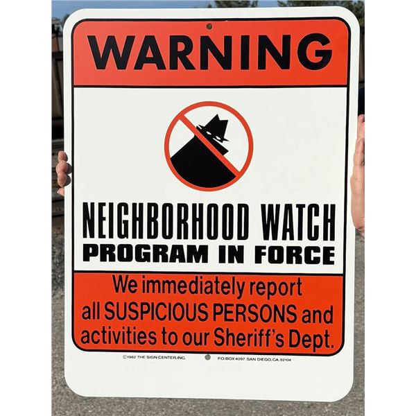 1982 California Neighborhood Watch Sign