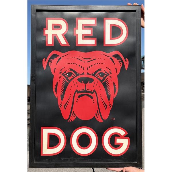 Red Dog Beer Lighted Bar Sign