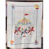 Image 1 : 1930s Applique Merry Go Round Quilt