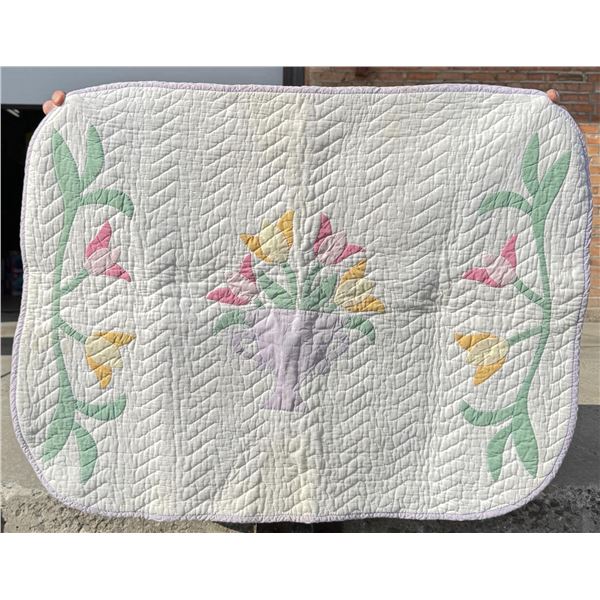 1930s Tulip Applique Quilt