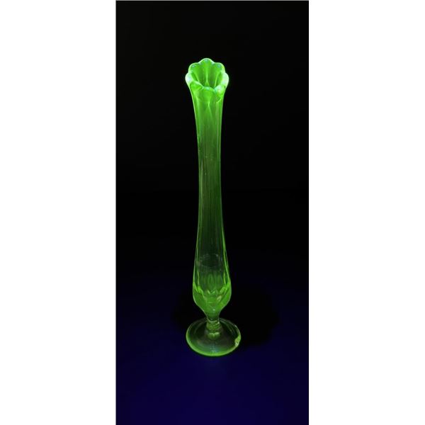 Uranium Glass Swung Vase