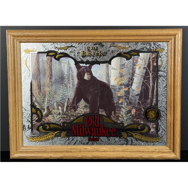 The Bear Old Milwaukee Beer Mirror