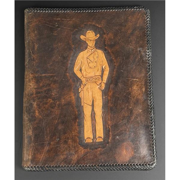Vintage Tooled Leather Cowboy Portfolio