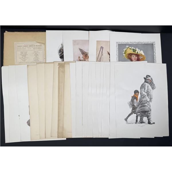Twenty Famous American Pictures Lithograph Folio