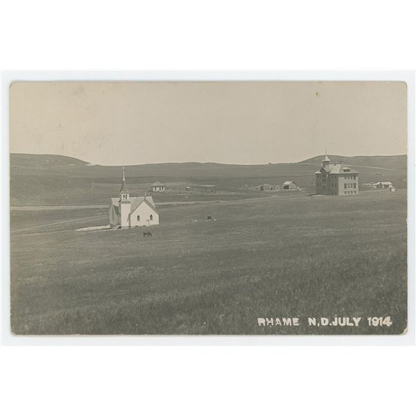 Rhame North Dakota RPPC Postcard
