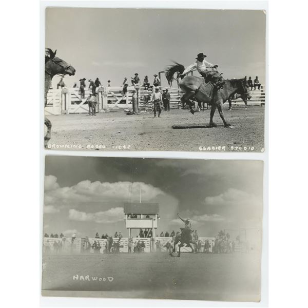 Browning Montana Indian Rodeo RPPC Postcards