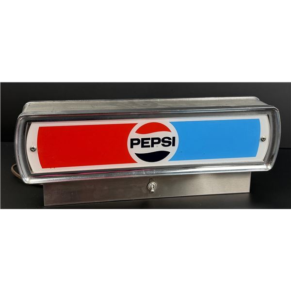 Lighted Pepsi Soda Register Top Counter Sign
